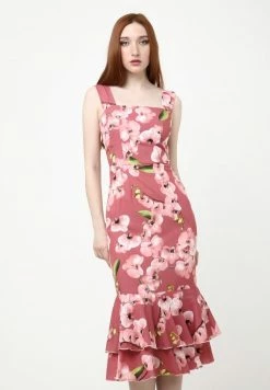 Madam-T ROMENA - Robe Fourreau - Rosa, Grün