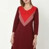 Madam-T DGINI - Robe En Jersey - Weinrot, Koralle