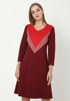 Madam-T DGINI - Robe En Jersey - Weinrot, Koralle