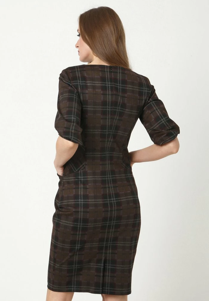 Madam-T JERSEYKLEID AGARATA - Robe Fourreau - Schwarz, Senf 6 Madam-T JERSEYKLEID AGARATA - Robe Fourreau - Schwarz, Senf – Image 6