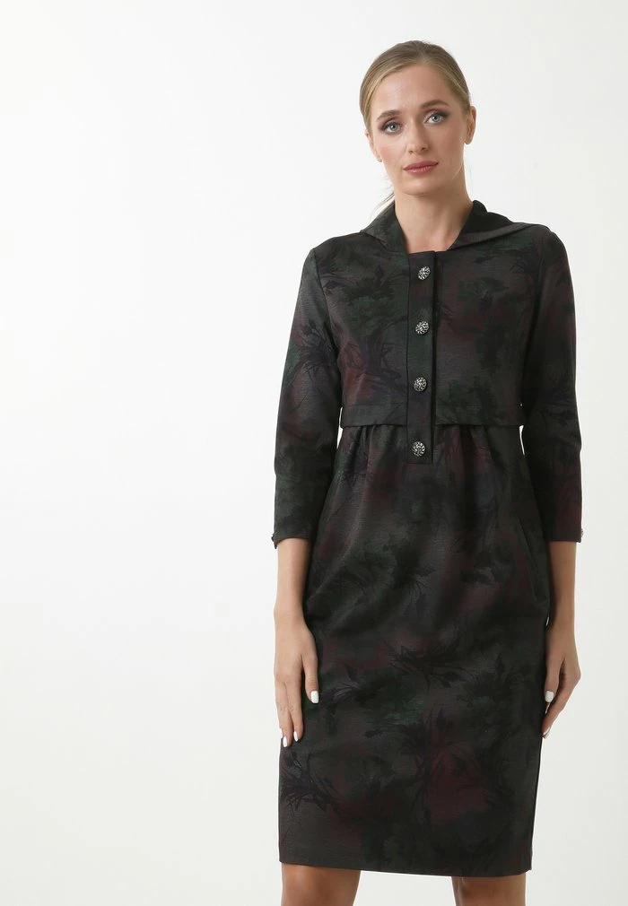 Madam-T VETRA - Robe Fourreau - Grün, Pflaume 1 Madam-T VETRA - Robe Fourreau - Grün, Pflaume