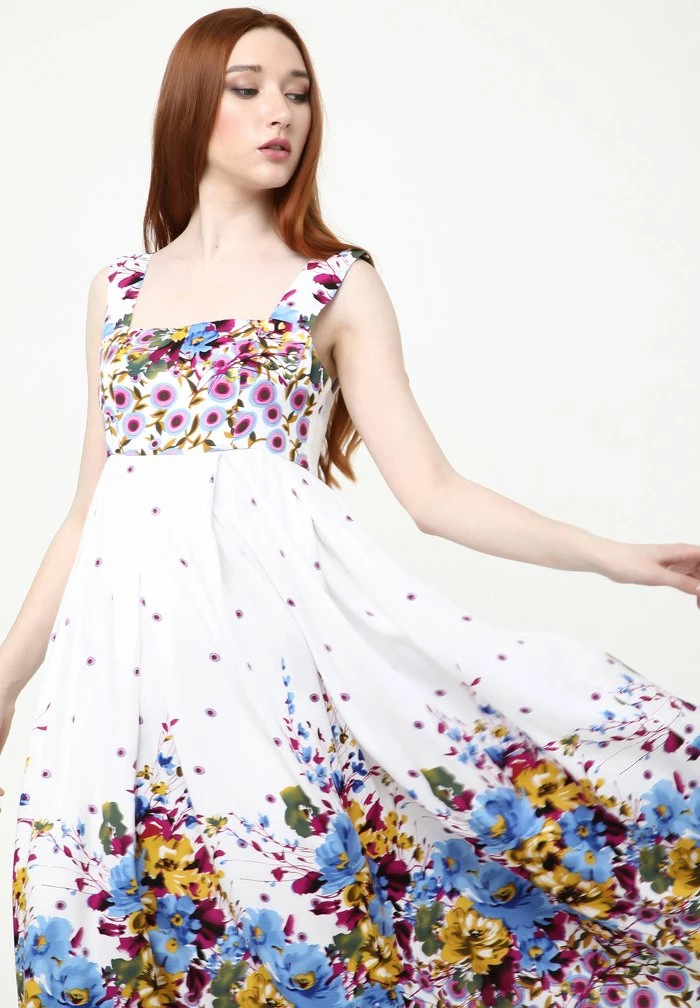 Madam-T TOSCANA - Robe De Jour - Weiß, Hellblau 4 Madam-T TOSCANA - Robe De Jour - Weiß, Hellblau – Image 4