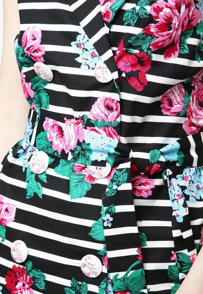 Madam-T ATERATA - Robe De Jour - Schwarz, Rosa 6 Madam-T ATERATA - Robe De Jour - Schwarz, Rosa – Image 6