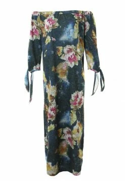 Madam-T SILVIA - Robe Longue - Senf/ Blau -Madam-T Soldes 2022 b96439a459dd42e193e6e18070d0d16a