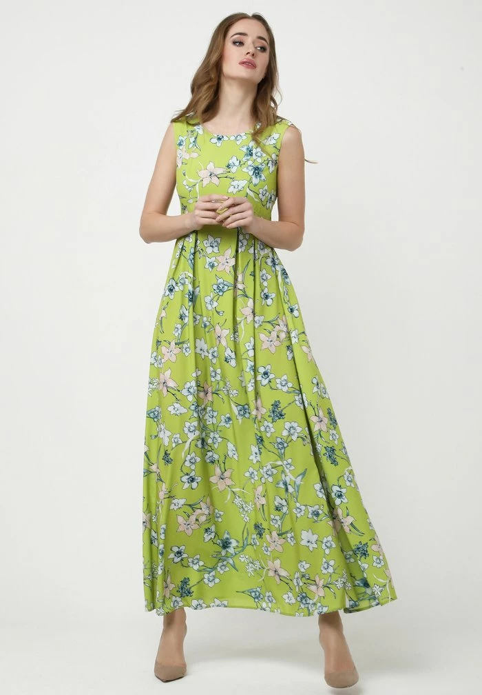 Madam-T KANTRI - Robe Longue - Hellgrün, Weiß 7 Madam-T KANTRI - Robe Longue - Hellgrün, Weiß – Image 7