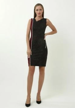 Madam-T KALETA - Robe Fourreau - Grau, Weinrot -Madam-T Soldes 2022 b9be6dbd64d147faa332e596a3ca9dc8