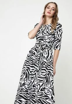 Madam-T Ange - Robe Longue - Weiß, Schwarz -Madam-T Soldes 2022 b9c9f303994343668def8de1e927c59f