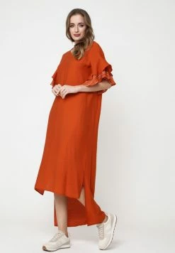 Madam-T SATINESSA - Robe Longue - Ingwer