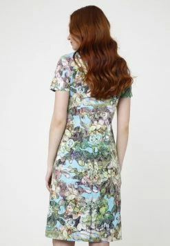 Madam-T Robe Chemise - Hellblau, Grün -Madam-T Soldes 2022 bbd52860ba384906bf97fa63bab233fd