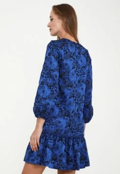 Madam-T FIKERA - Robe De Jour - Indigo, Schwarz -Madam-T Soldes 2022 bcbe12da45234f6e9e6163342e2f6ec0