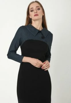 Madam-T JERSEYKLEID GINA - Robe Fourreau - Schwarz, Hellblau -Madam-T Soldes 2022 be9f571727164d5d9b676b1ffeb6f138