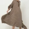 Madam-T PULSARA - Robe Longue - Dunkel-beige