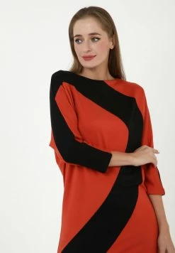 Madam-T Robe Fourreau - Brown -Madam-T Soldes 2022 bfe496d709894859b7d04965877b1954