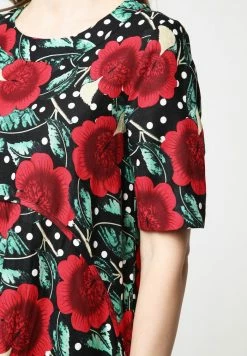 Madam-T Robe De Jour - Schwarz, Rot -Madam-T Soldes 2022 c031661346e5408eb05dbda252b22a5b