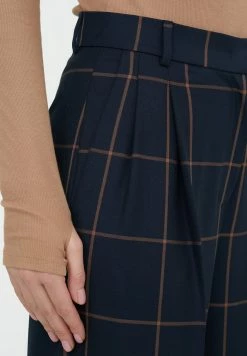 Madam-T KRUZA - Pantalon Classique - Blue / Brown -Madam-T Soldes 2022 c0f4f00cad5543e18327fb075b4ef91b