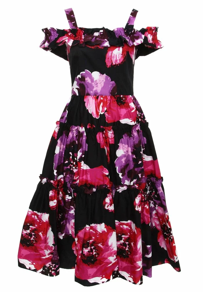 Madam-T MICHELINA - Robe De Jour - Schwarz / Himbeere 8 Madam-T MICHELINA - Robe De Jour - Schwarz / Himbeere – Image 8