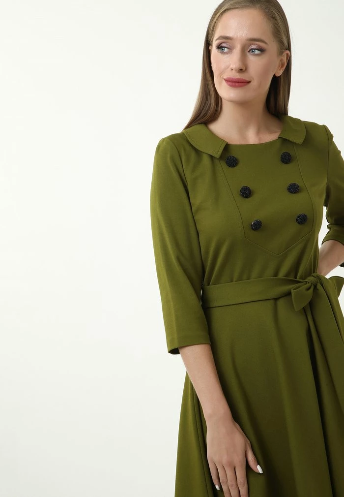 Madam-T VESTA - Robe De Jour - Khakifarben 5 Madam-T VESTA - Robe De Jour - Khakifarben – Image 5