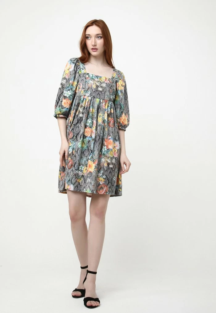 Madam-T ADRIENN - Robe De Jour - Braun, Gelb 6 Madam-T ADRIENN - Robe De Jour - Braun, Gelb – Image 6