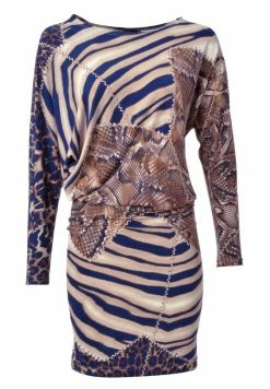 Madam-T KASANDRA - Robe De Jour - Beige,/blau -Madam-T Soldes 2022 c26fdad1cf6141a9968993c61b9993db