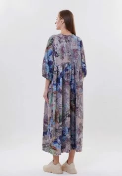 Madam-T HANITESSA - Robe De Jour - Dunkelbeige Blau -Madam-T Soldes 2022 c379847114db4f62aa91cfa88d04a2ba