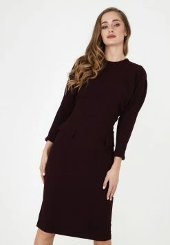 Madam-T VINCHENSA - Robe Fourreau - Pflaume