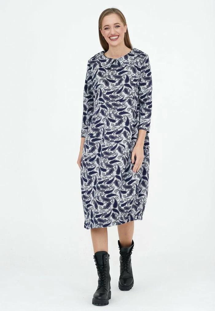 Madam-T IVONI - Robe De Jour - Grüne Farbe Blau 1 Madam-T IVONI - Robe De Jour - Grüne Farbe Blau