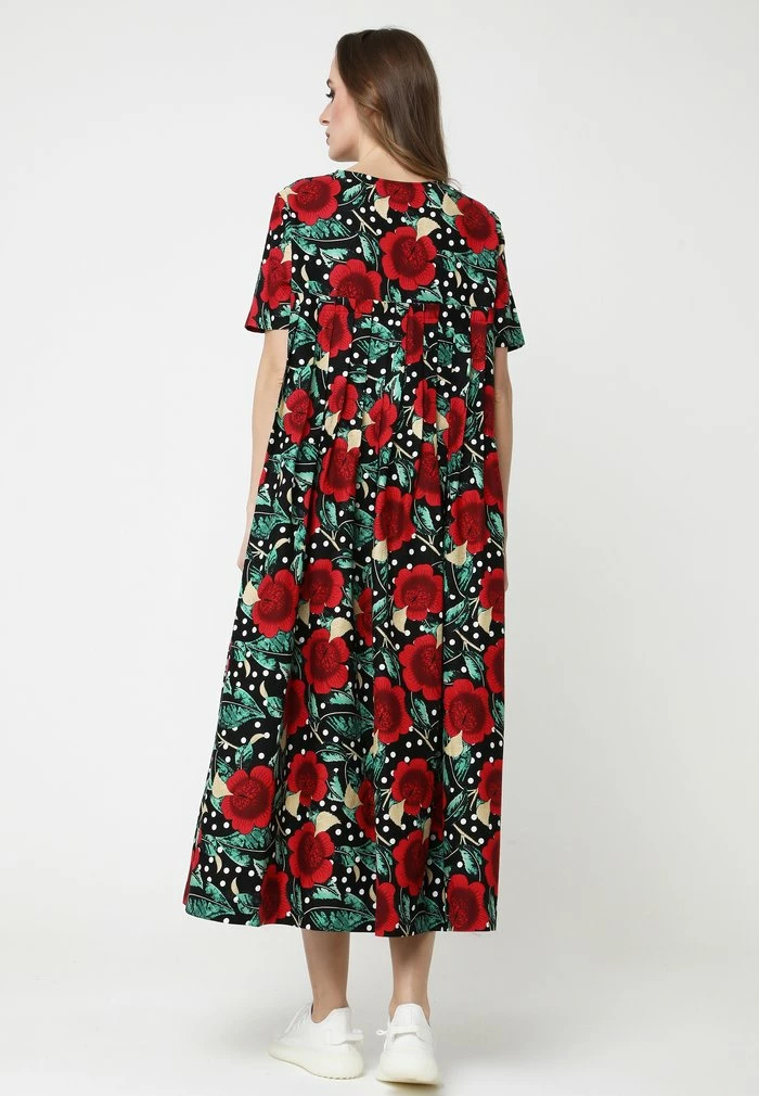 Madam-T Robe Longue - Schwarz Rot 3 Madam-T Robe Longue - Schwarz Rot – Image 3