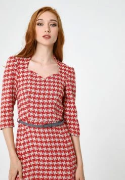 Madam-T LUNA - Robe Pull - Grau, Rot -Madam-T Soldes 2022 c63d1bbb548146d48f3f31bf9f4db721