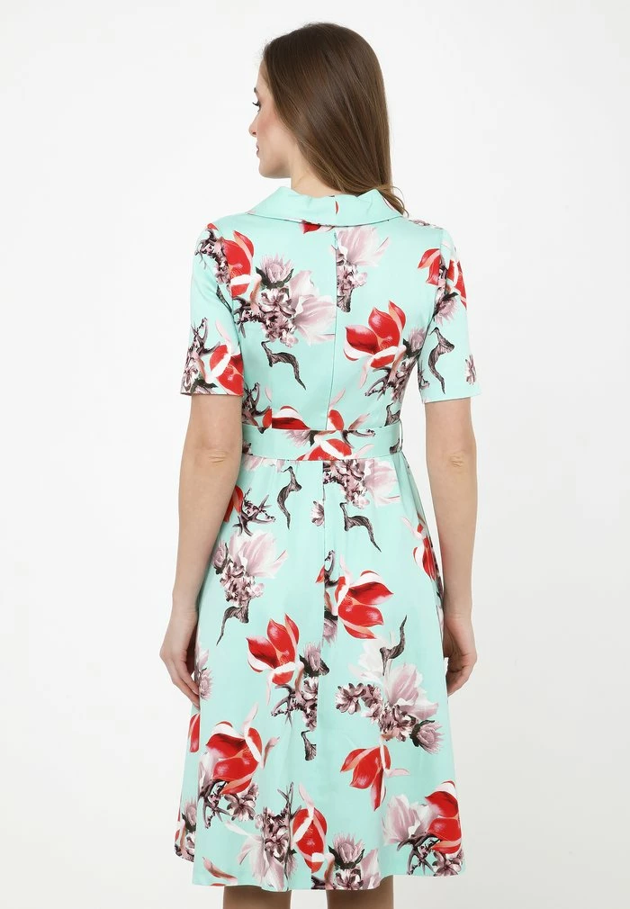 Madam-T NENSI - Robe De Jour - Ro/ Hellgrün 3 Madam-T NENSI - Robe De Jour - Ro/ Hellgrün – Image 3