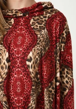 Madam-T Pullover - Beige Weinrot -Madam-T Soldes 2022 c70973cf664a410a9065086a1d5d864b