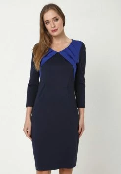 Madam-T AMRITA - Robe Fourreau - Blau, Kornblumenblau