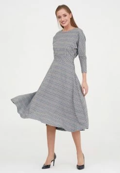 Madam-T ASUANA - Robe De Jour - Grau/ Gelb