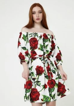 Madam-T GREENELLA - Robe De Jour - Milchig, Rot