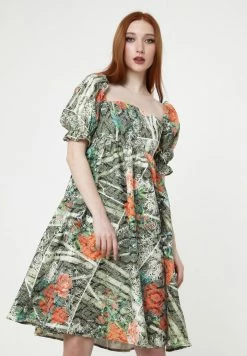 Madam-T Robe De Jour - Khaki, Koralle