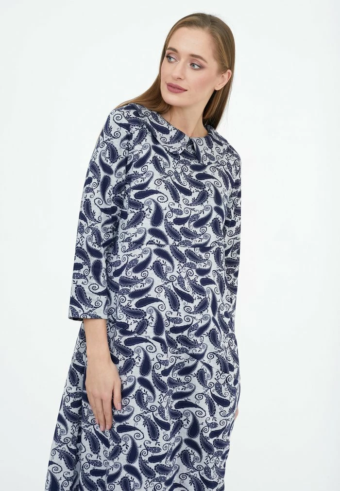 Madam-T IVONI - Robe De Jour - Grüne Farbe Blau 5 Madam-T IVONI - Robe De Jour - Grüne Farbe Blau – Image 5