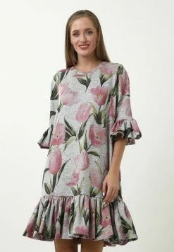 Madam-T Robe De Jour - Grau/khaki