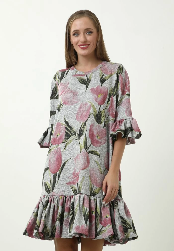 Madam-T Robe De Jour - Grau/khaki 1 Madam-T Robe De Jour - Grau/khaki