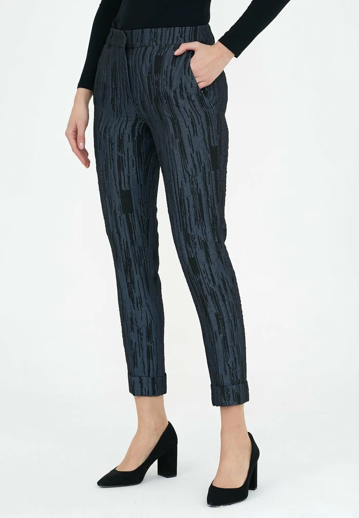 Madam-T MARIO - Pantalon Classique - Schwarz/blau 8 Madam-T MARIO - Pantalon Classique - Schwarz/blau – Image 8