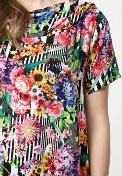 Madam-T ADELINARA - Robe Longue - Schwarz Rosa -Madam-T Soldes 2022 c97e8c3beddd4d60ae29441e6e91849a