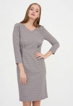 Madam-T ALIA - Robe Fourreau - Grüner Vogel / Rosa