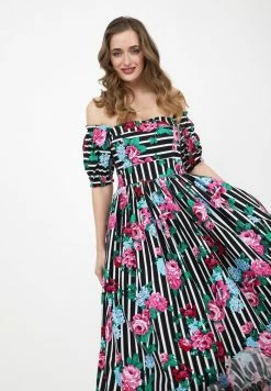 Madam-T FEDERIKA - Robe Longue - Schwarz/rosa -Madam-T Soldes 2022 cac8423ffb0d466693f9011d373e398c