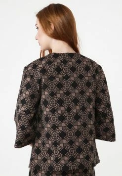 Madam-T Blouson Bomber - Schwarz/ Beige -Madam-T Soldes 2022 cc13ec260f2a44378a26773c53021d0e