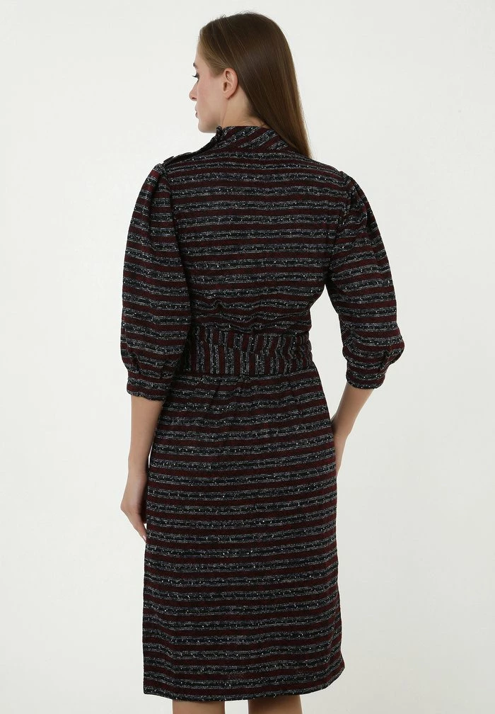 Madam-T MARENA - Robe De Jour - Grau Weinrot 3 Madam-T MARENA - Robe De Jour - Grau Weinrot – Image 3