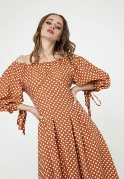 Madam-T ANTONELLA - Robe De Jour - Terrakotta/weiß -Madam-T Soldes 2022 cd9ade4ddc094335b67750e28d5da3ae