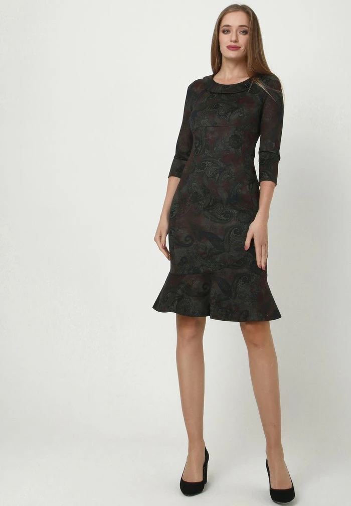 Madam-T DEVENTA - Robe En Jersey - Pflaume, Grün 2 Madam-T DEVENTA - Robe En Jersey - Pflaume, Grün – Image 2