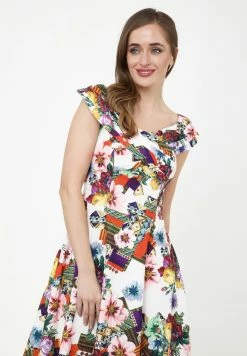 Madam-T LAGUNA - Robe De Jour - Beige, Lila -Madam-T Soldes 2022 cdbaa2ab42964856954469af34f0403a