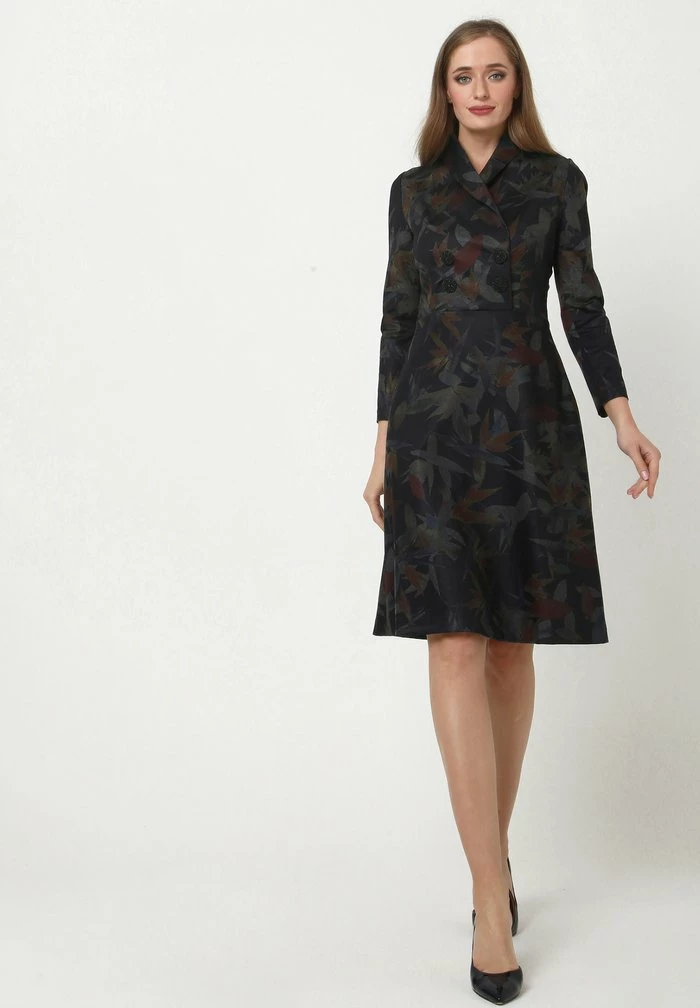 Madam-T JERSEYKLEID - Robe En Jersey - Blau Grau 1 Madam-T JERSEYKLEID - Robe En Jersey - Blau Grau