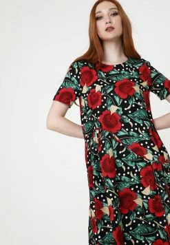 Madam-T Robe De Jour - Schwarz Rot -Madam-T Soldes 2022 cdf43cba7af5475197ca5c0674467e44