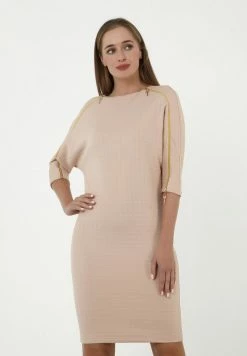 Madam-T ASTRIA - Robe De Jour - Beige