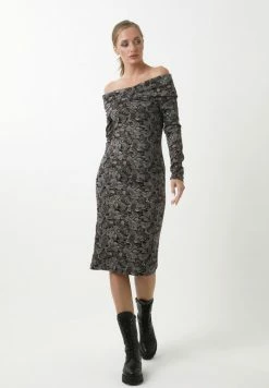 Madam-T JANINE - Robe Fourreau - Schwarz, Braun 7 Madam-T JANINE - Robe Fourreau - Schwarz, Braun -Madam-T Soldes 2022 ced1a877323e4c5a8301a7e954c449f3